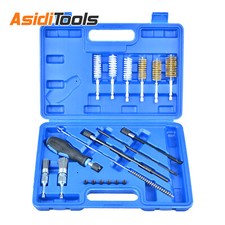 19Pcs Diesel Injector Seat Brush Cleaner Cleaning Cutting Cutter tools Kit