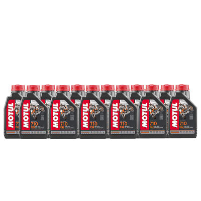 Motul 710 2T 100% synthetic 2-Stroke Ester Core 12L Engine Motor Oil 12 x 1L