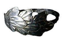 Vintage Fantasy Metal Leaf Shaped Corset Waist Cincher Wide Belt Fairy Elf