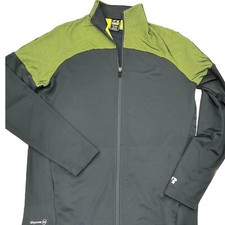 S Russell Hyperflux Dri-Power 360 Full Zip Sweatshirt Jacket Long Sleeve Green b