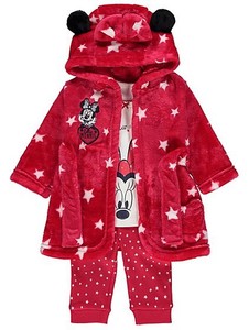 minnie mouse baby dressing gown