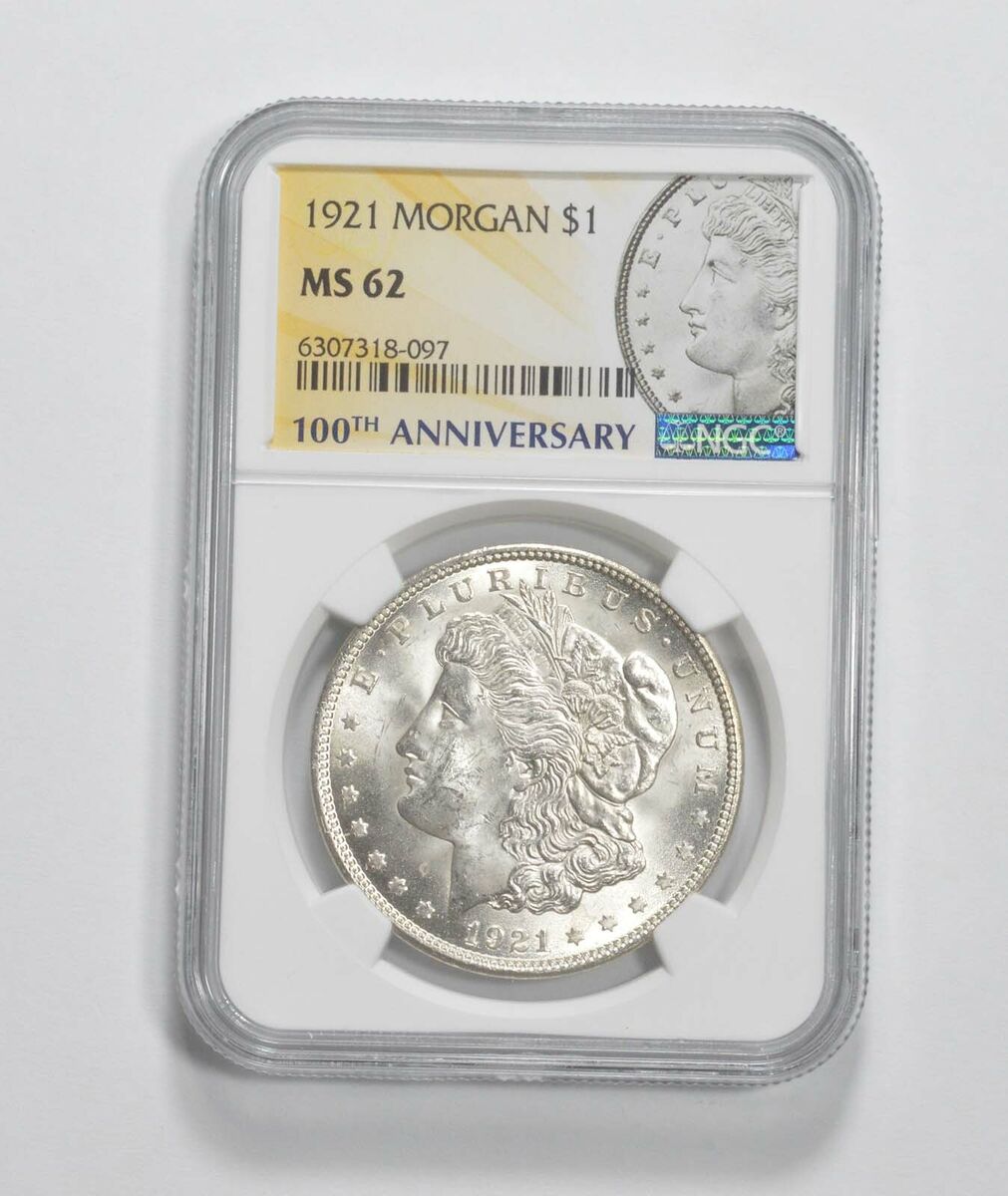1921 MS62 100th Anniv 2021 Special Label Morgan Silver 1921 MS62 100th Anniv 2021 Special Label Morgan Silver