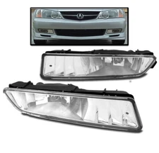 02-03 ACURA TL BUMPER DRIVING FOG LIGHTS LAMPS CHROME W/BULB NEW SET BASE TYPE-S