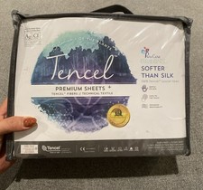 Purecare Elements 100 Tencel Lyocell Fibers Queen Sheets, White, 4 Piece Set