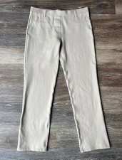 Quince Womens Ecru Beige Ultra Stretch Ponte Pant Straight Size Medium Petite