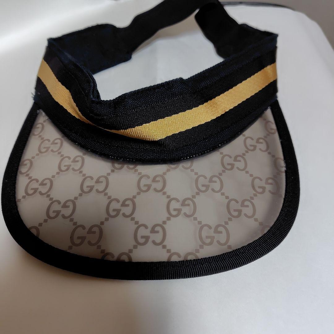Gucci GGパターン サンバイザー GUCCI Men Women Sun Visor Clear GG Monogram Pattern Rare Vintage