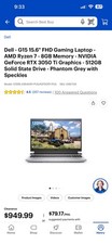 Dell G15 Gaming Laptop AMD Ryzen 7, 8GB Ram, 512GB SSD NVIDIA GeForce RTX 3050
