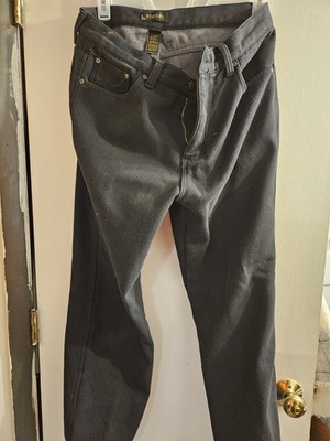 Stanley Tools Brand Jeans Work 36X30 Black Denim Fleece Lined Straight Leg Mens