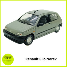 Renault Clio Car Scale 1:43 1990 Norev Gray Used Collection Die Cast Model