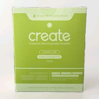Create Single Serve Creatine Monohydrate Powder - 5g, Sugar-Free, Lemon/Lime