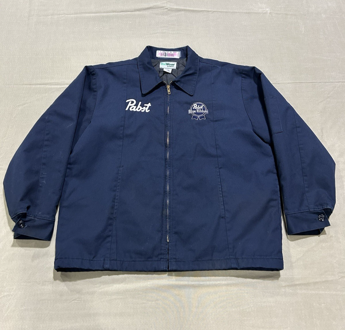 Pabst Blue Ribbon Beer Men's Work Wear Jacket XL RG Quilted Lining