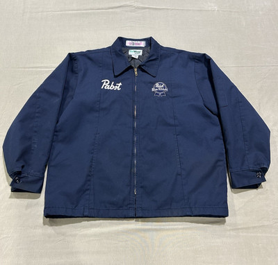 Pabst Blue Ribbon Beer Men's Work Wear Jacket XL RG Quilted Lining