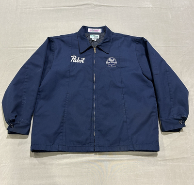 新品 PORK Pabst Blue Ribbon COACH JACKET Pabst Blue Ribbon Beer Men's Work Wear Jacket XL RG Quilted Lining