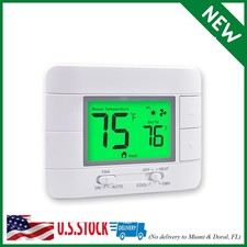 Non-Programmable Heat Pump Thermostat for House 2 Heat/1 Cool, with Temperature