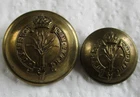 2x British Army:"WELSH GUARDS BRASS BUTTONS" (26mm-19mm,  WW1-WW2 Period)