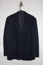 NAVY BLUE CHRISTIAN DIOR GOLD METAL BUTTON BLAZER JACKET sz 46L sport coat USA