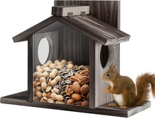 Squirrel Feeder House Outdoor Durable Chipmunk Feeder Corn Cob Peanut Walnut Bro