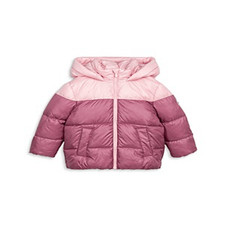 Miles the Label Girls' Color Block Hooded Puffer Jacket - Baby Size 12M