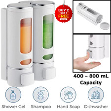 Soap Dispenser Wall Mount Liquid Refillable Bathroom Soap Shower Gel Shampoo UK