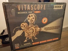 ROKR Vitascope Movie Projector 3D Wooden Puzzle LK601 New Mechanical Gear Sealed