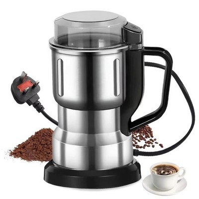 Electric Coffee Bean Grinder Nut Seed Grind Spice Crusher Mill Blender /Silver