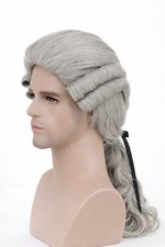 Wunderschöne Perücke Herren Barock Rokoko Historisch Richter Adel Grau Perücke