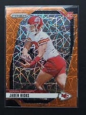 #336 Jaden Hicks Rookie Orange Laser Prizm Kansas City Chiefs 2024 Panini Prizm