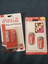 Vintage 1985 Coca Cola Fridge Magnets , Advertising  NOS.
