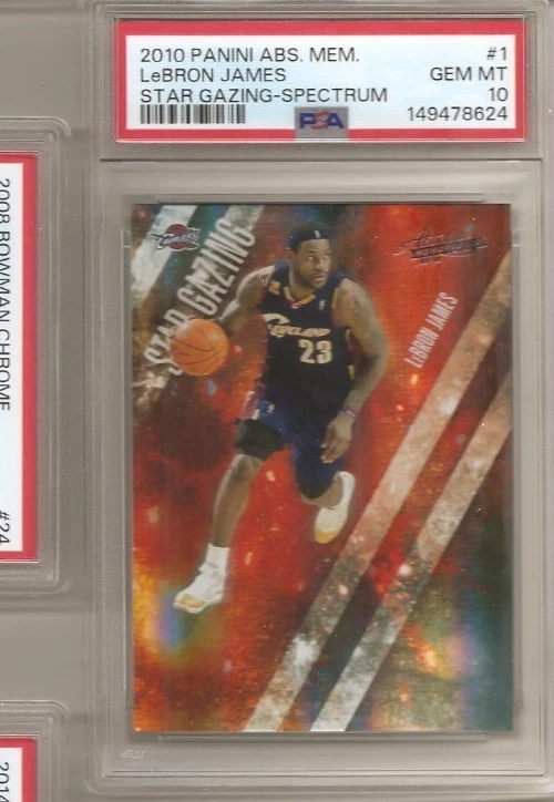 Panini LeBron James 10 Graded Basketball Sports Trading Cards
