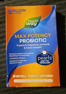 Nature's Way Max Potency Probiotic (30 Softgels) ~EXP: 6/26