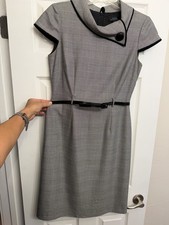 Women's Tahari Arthur S. Levine Black & White A-Line Dress Size 4