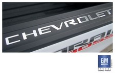 Chevy Silverado Chrome Bed Rail Cap Rigid Plastic Lettering Kit 2019-2026