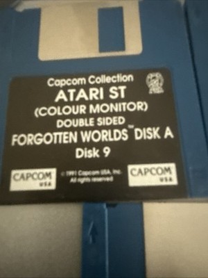 PLATINUM CAPCOM - Ghouls N Ghosts, Forgotten Worlds Atari ST 3 Disk Lot Vintage
