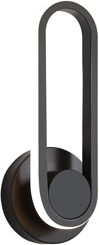 Applique murale LED rotative noire 360° pour éclairage design et orientable
