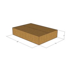 20 20x14x4 Kraft Brown Corrugated Shipping Boxes 32 ECT Single-Wall New