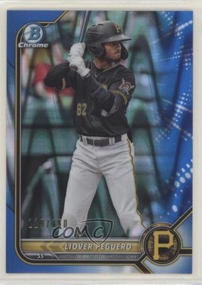 2022 Bowman Chrome Prospects Blue RayWave Refractor 119/150 Liover Peguero uk2