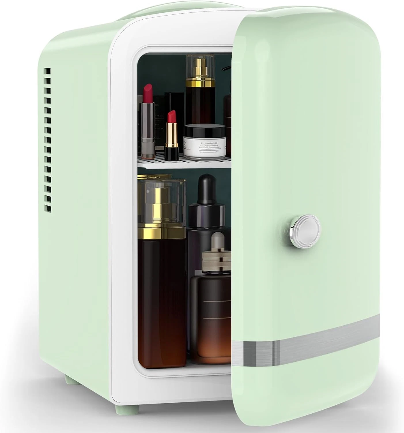 Mini Fridge for Bedroom, 4L/6 Cans Small Cosmetic Fridge for Skincare, Makeup, M