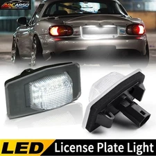 2x White LED License Plate Light For Mazda MX-5 NB Miata MPV Tribute Ford Escape
