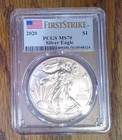 2020 BU American .999 Silver Eagle PCGS MS70 (124)