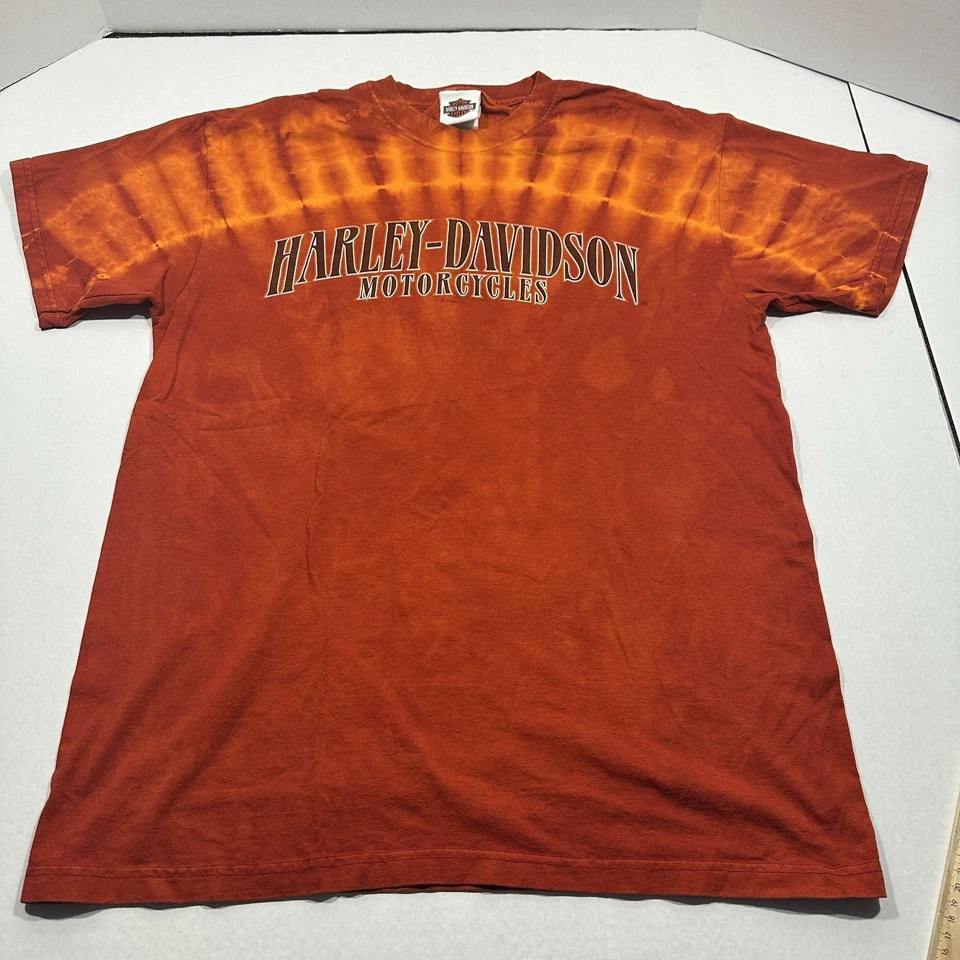 Harley Davidson Y2K Tye краситель Doolin's Texarkana футболка мотоцикла Pin-up большой - Изображение 2 из 4