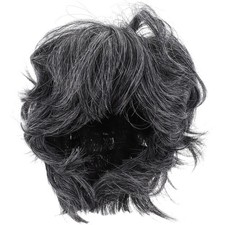 Decorative Elderly Synthetic Wig Grandpa Cosplay Wig Grey For Stage Performance