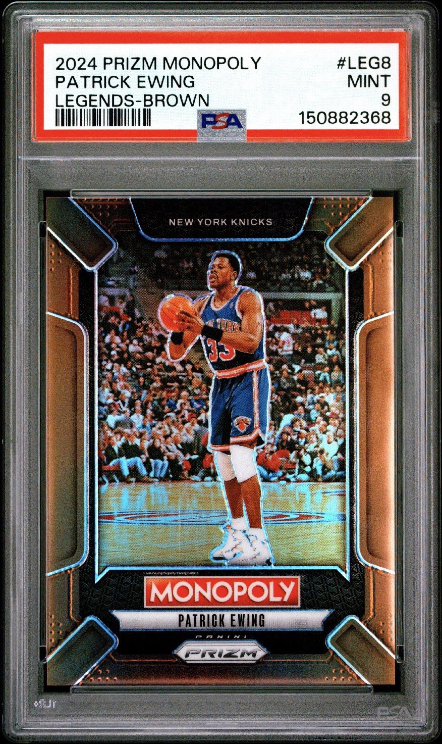 2024 Prizm Monopoly Patrick Ewing #LEG8 Legends Brown Prizm /299 POP 1