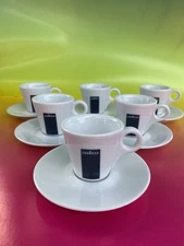 Set of 6 IPA Espresso Cups & Saucers – Tazza Blu Collection –Italian Porcelain