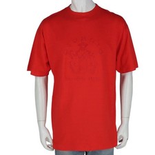 Vintage Giorgio Beverly Hills Embroidered Red Single Stitch Tee T Shirt