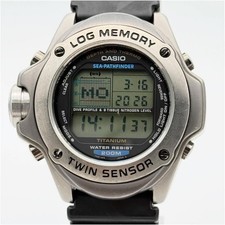 CASIO Sea Pathfinder Log Memory Twin Sensor SPF-100 Diving King In Hand