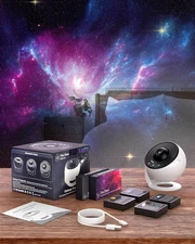 Projector – Star Projector Galaxy Light with 12 HD Film Discs, 360° Rotating Pla