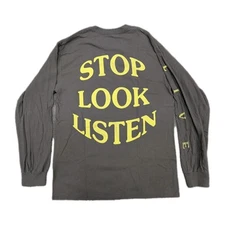 Travis Scott Astroworld Shirt Mens Medium Gray Long Sleeve 2019 Tour Cactus Jack