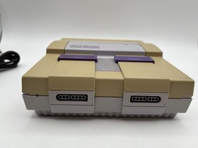 Super Nintendo SNES Console W/ Cables & Controller - Tested & Works Yellowed