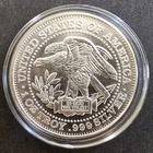 World Trade Silver 1 oz .999 Silver Trade Unit Round Eagle & Scales w/capsule
