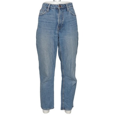 Bershka Denim, Jeans, Größe: 38, model: mom, Blau, Baumwolle, Einfarbig #5Sm